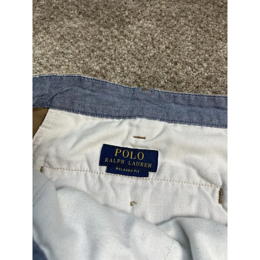 Polo Ralph Lauren Men's Chino Shorts Relaxed Fit Size‎ 42 Cotton Tan/Khaki/Beige